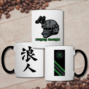 B&W Contrast Mug</br>Angry Sarge, Ronin Kanji, & Clan Flag