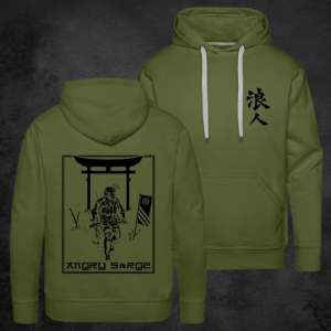 Green Premium Hoodie</br>Ronin Kanji & Warrior</br><sup>(without Words)</sup>